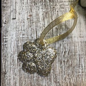 🐾 Paw Print Ornament - Silver and Gold Glitter Mixed